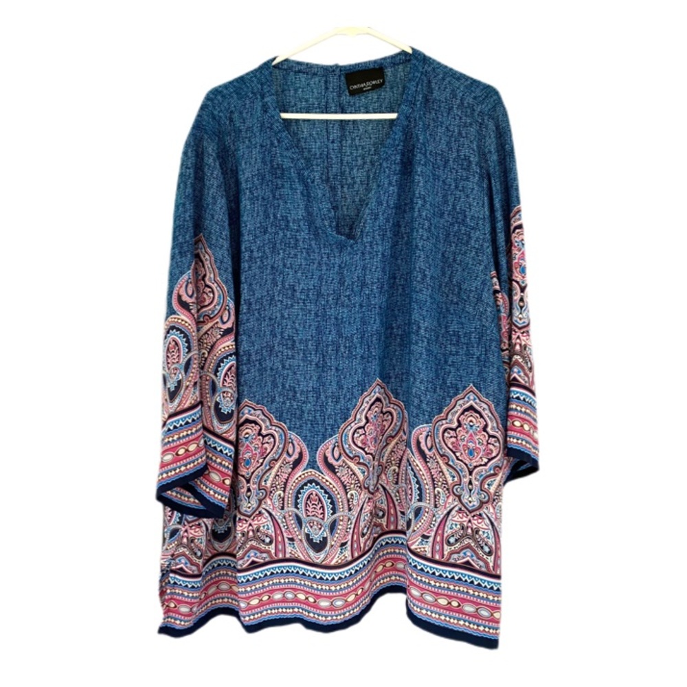 Cynthia Rowley bohemian lightweight plus size Tunic blouse Women’s XL